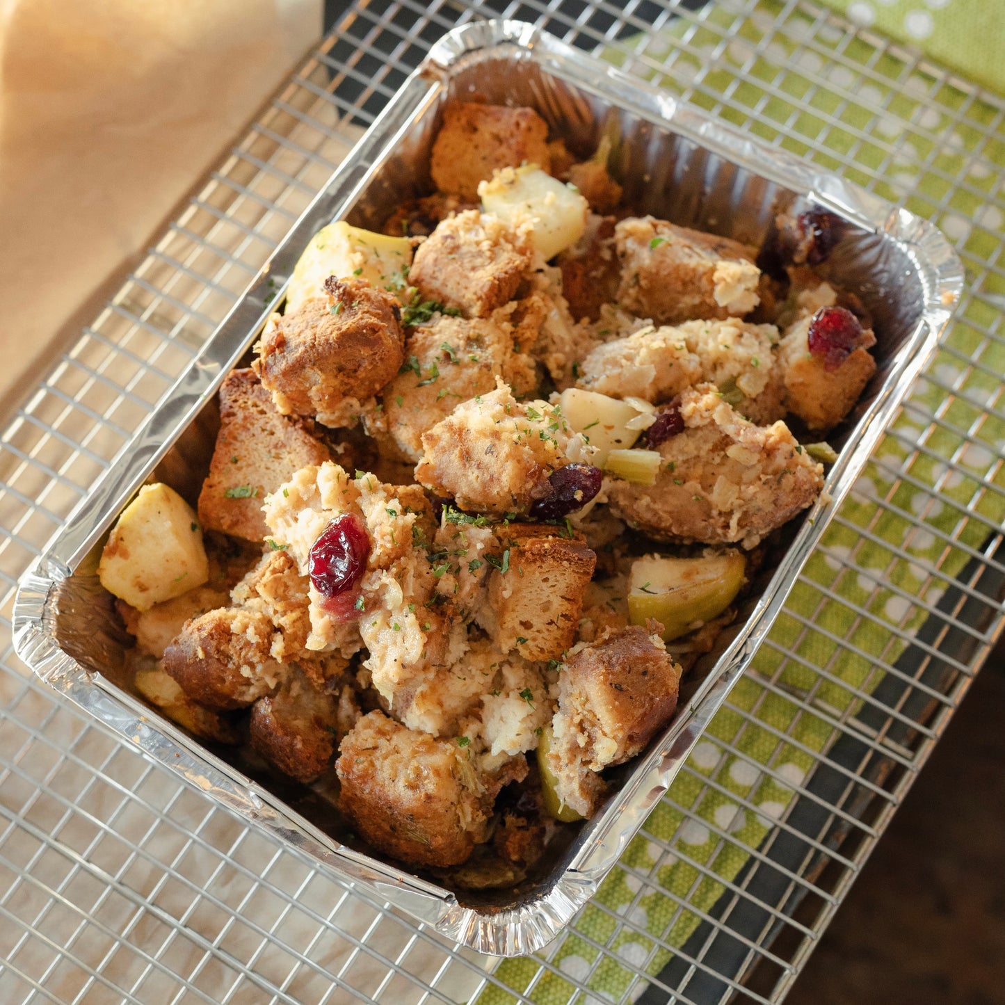Apple, Sage & Herbed Sausage Stuffing
